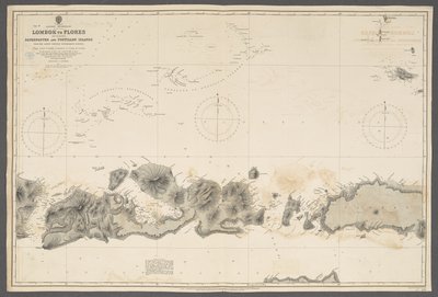 Archipiélago oriental, Lombok a Flores, incluidas las islas Paternoster y Postillon; de… Encuestas del gobierno de Batavia. [Carta del Almirantazgo], Londres de English School