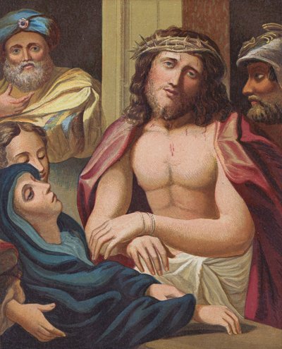 Ecce Homo (litografía en color) de English School