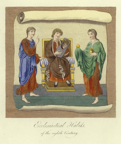 Hábitos eclesiásticos del siglo VIII de English School