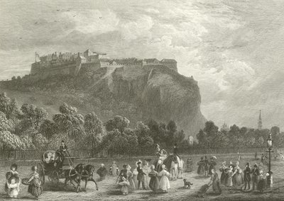 Castillo de Edimburgo desde Princes Street de English School