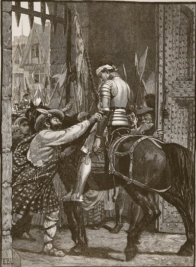 Edimburgo después de Flodden, ilustración de Cassells Illustrated History of England de English School