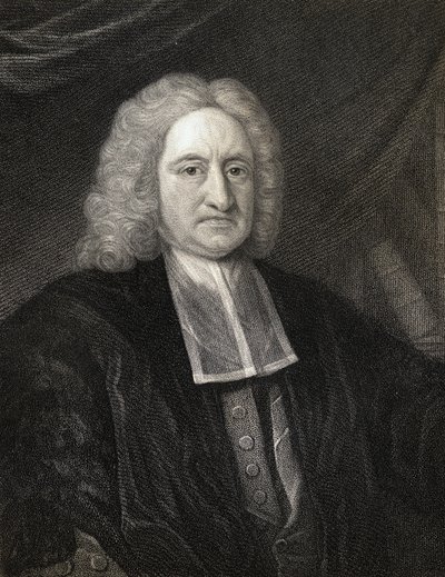 Edmond Halley (1656-1742) de Gallery of Portraits, publicado en 1833 de English School