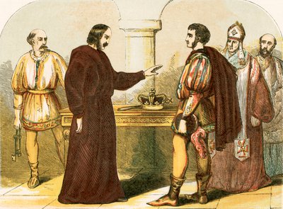 Eduardo II renunciando a su realeza de English School