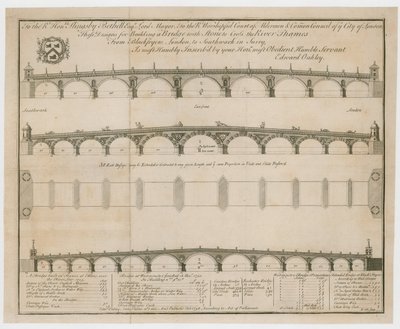 Diseños de Edward Oakley para el Puente de Blackfriars de English School