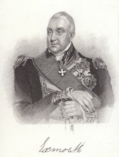 Edward Pellew, primer vizconde Exmouth, almirante británico de English School