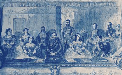 Eduardo VII y la Reina Alexandra de Inglaterra en la Ópera de Londres de English School