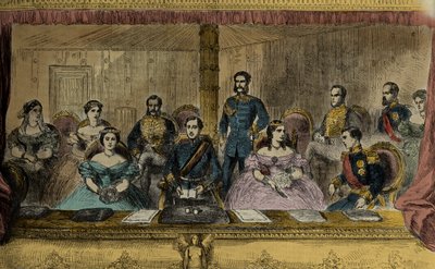 Eduardo VII y la Reina Alexandra de Inglaterra en la Ópera de Londres de English School