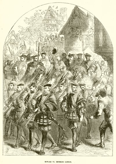 Eduardo VI entrando en Londres de English School