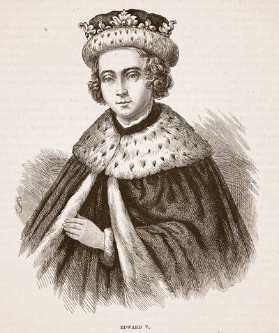 Eduardo V, ilustración de Cassells Illustrated History of England de English School