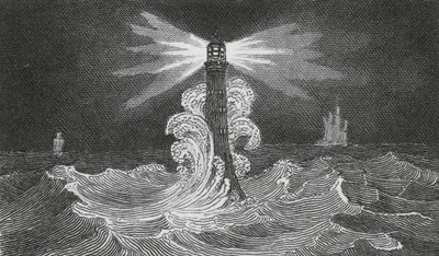 Faro de Edystone (grabado) de English School