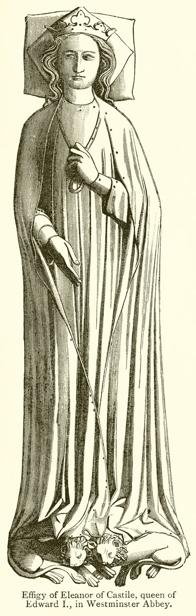 Efigie de Leonor de Castilla, Reina de Eduardo I, en la Abadía de Westminster de English School