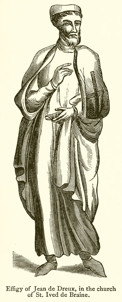 Efigie de Jean de Dreux, en la iglesia de St. Ived de Braine de English School