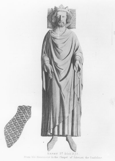 Efigie del Rey Enrique III (1207-72) de su monumento en la Capilla de Eduardo el Confesor de English School