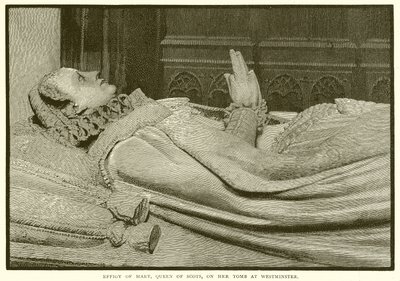 Efigie de María, Reina de Escocia, en su tumba en Westminster de English School