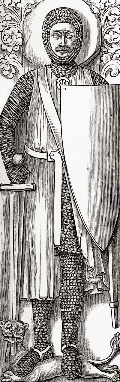 Efigie de William Marshall de su tumba en la Iglesia del Temple, Londres, de 