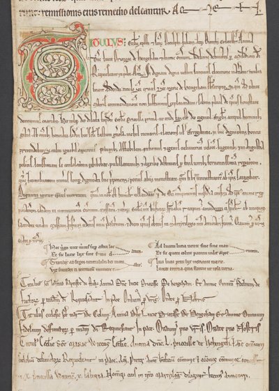 Egerton MS 2849, Membrana III, c.1225-30 (vitela) de English School