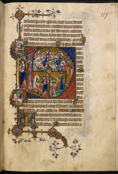 Egerton MS 3277, f.123r, Gran inicial historiada 