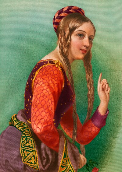 Leonor de Aquitania, reina de Enrique II, impreso por Henry G. Bohn de English School