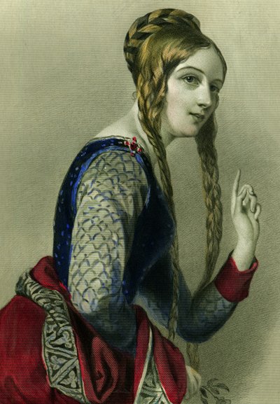 Leonor de Aquitania, Reina de Enrique II, impreso por Henry G. Bohn, 1856 de English School