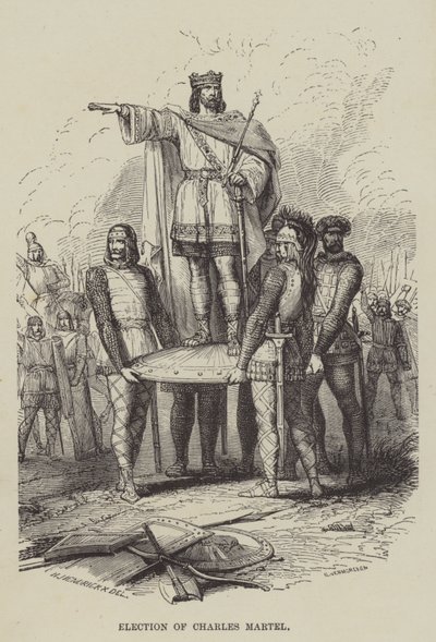 Elección de Carlos Martel (grabado) de English School
