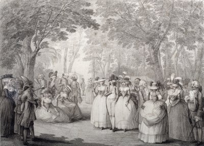 Figuras elegantes en los Jardines de Vauxhall de English School