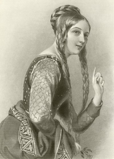 Leonor de Aquitania, reina del rey Enrique II de English School