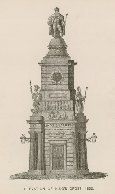 Elevación de Kings Cross, Londres, 1830 de English School
