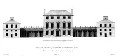 Elevación de la Casa del Rt. Honorable el Conde de Chesterfield, 1767 de English School