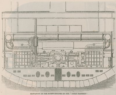 Elevación de los motores de tornillo del Gran Eastern de English School