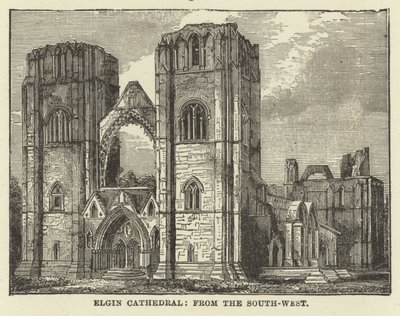 Catedral de Elgin, desde el suroeste de English School