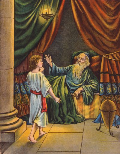 Elí y Samuel (litografía en color) de English School