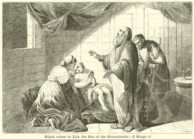 Elías resucita al hijo de la sunamita, 2 Reyes, iv de English School