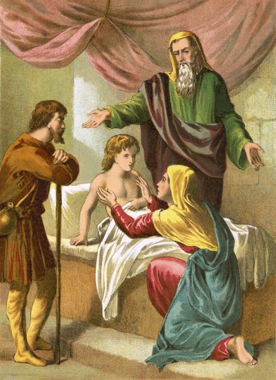 Elías resucitando al hijo de la viuda de English School