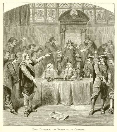 Eliot defendiendo los derechos de los Comunes de English School