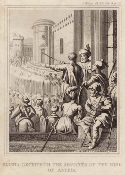 Eliseo engaña a los sirvientes del Rey de Asiria de English School