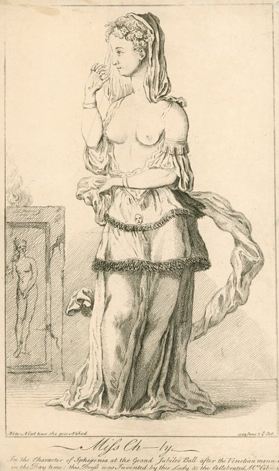 Elizabeth Chudleigh, en el personaje de Ifigenia en el Gran Baile de Jubileo de English School