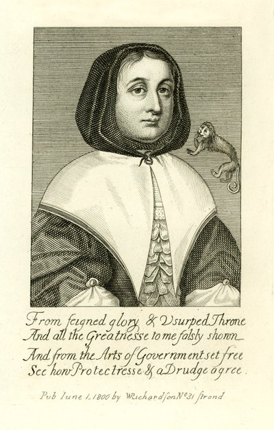 Elizabeth Cromwell, esposa de Oliver Cromwell, ilustración de A Biographical History of England por J. Granger de English School