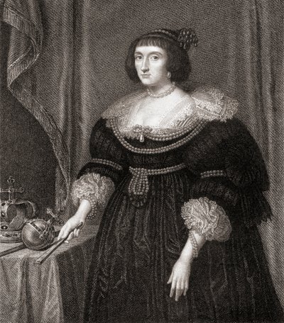Elizabeth, Reina de Bohemia (1596-1662), de Lodges British Portraits, 1823 de English School