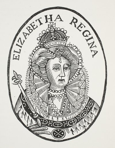 Elizabeth Regina, ilustración de Chap-books del siglo XVIII de John Ashton, pub. 1882 de English School