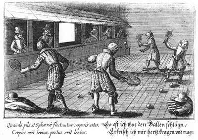 Tenis isabelino (grabado) de English School