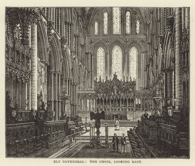 Catedral de Ely, el coro, mirando al este de English School