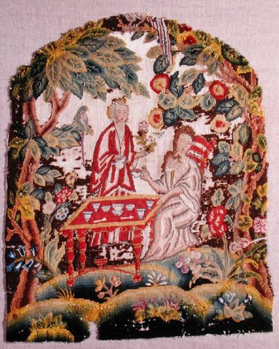 Silla bordada, c.1700 de English School