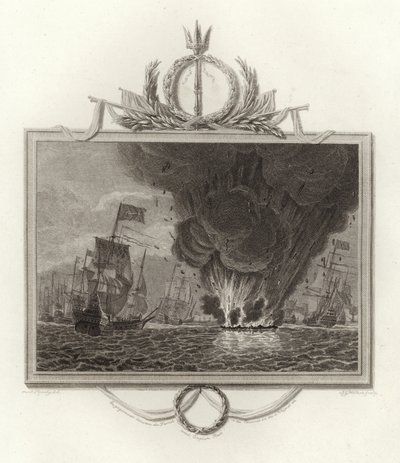Enfrentamiento entre las flotas francesa e inglesa en el Canal el 10 de agosto de 1512 de English School