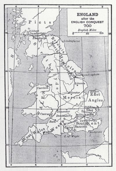 Inglaterra después de la conquista inglesa 700 de English School