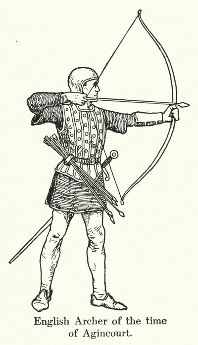 Arquero inglés de la época de Agincourt de English School