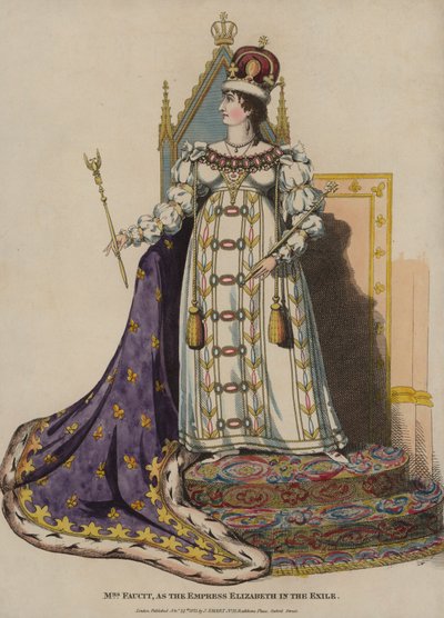 Actriz inglesa Harriet Faucit como la Emperatriz Isabel en El Exilio de English School