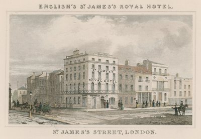 Hotel Royal de Englishs St Jamess, St Jamess Street, Londres de English School