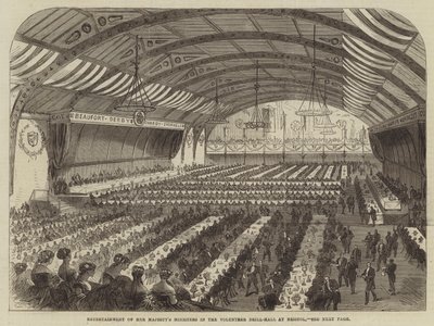 Entretenimiento de los ministros de Su Majestad en el Salón de Entrenamiento de Voluntarios en Bristol de English School