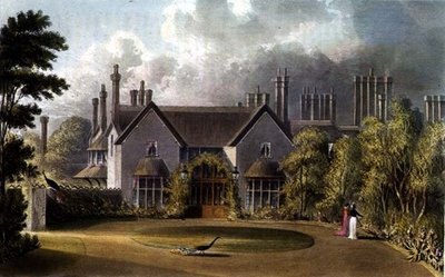 Fachada de entrada de la cabaña de Su Majestad, Gran Parque de Windsor, de 