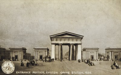 Pórtico de Entrada, Estación Euston Grove, 1838 de English School